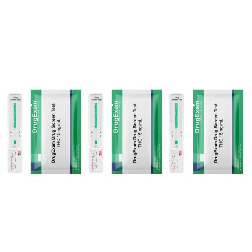 10 Pack DrugExam THC Marijuana Urine Test Strips – 15 Marijuana Tests, 5-Minute Results