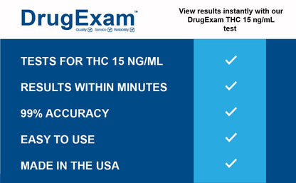 10 Pack DrugExam THC Marijuana Urine Test Strips – 15 Marijuana Tests, 5-Minute Results