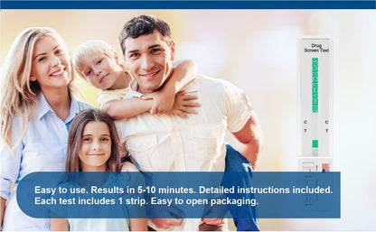 10 Pack DrugExam THC Marijuana Urine Test Strips – 15 Marijuana Tests, 5-Minute Results