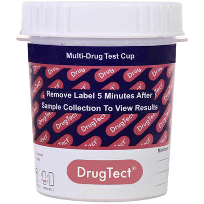 DrugTect 14-Panel Drug Test Cup – 5 Pack | CLIA-Waived Urine Drug Screen with Fentanyl Detection