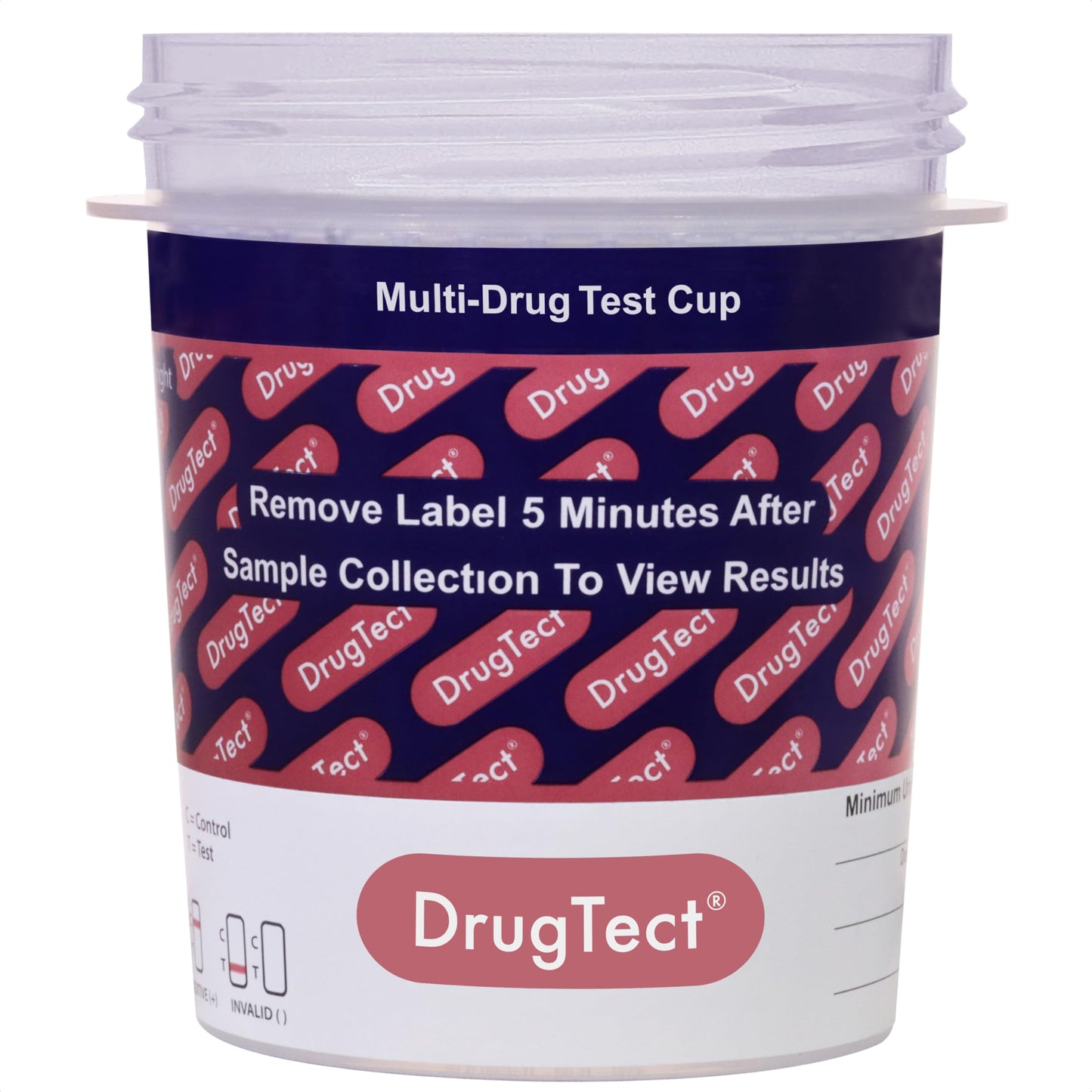 DrugTect 14-Panel Drug Test Cup – 5 Pack | CLIA-Waived Urine Drug Screen with Fentanyl Detection