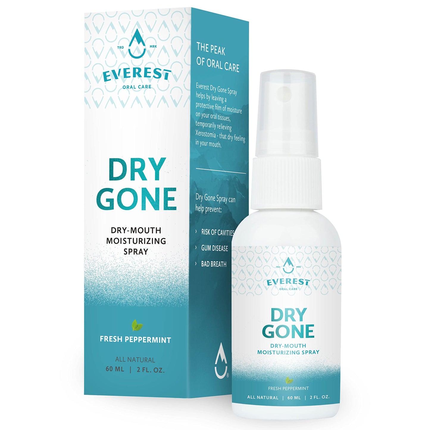 Natural Dry Mouth Spray with Xylitol – Dry Gone Throat Moisturizer (2 oz)