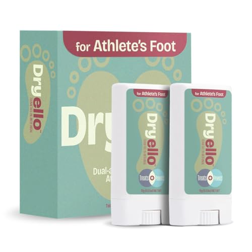 Dryello Athlete’s Foot Treatment Stick – Tolnaftate 1% Glide-On, 2-Stick Pack