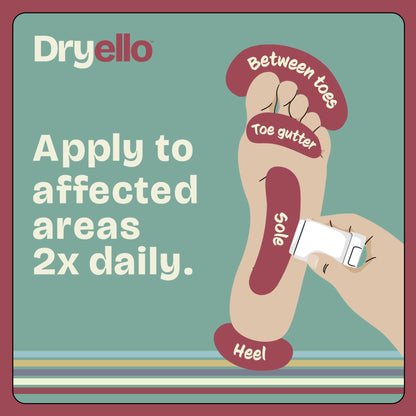 Dryello Athlete’s Foot Treatment Stick – Tolnaftate 1% Glide-On, 2-Stick Pack