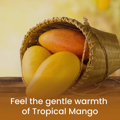 Dude's Love Organic Warming Massage Oil – Tropical Mango (3.38 fl oz) | No Stain, Non-Sticky