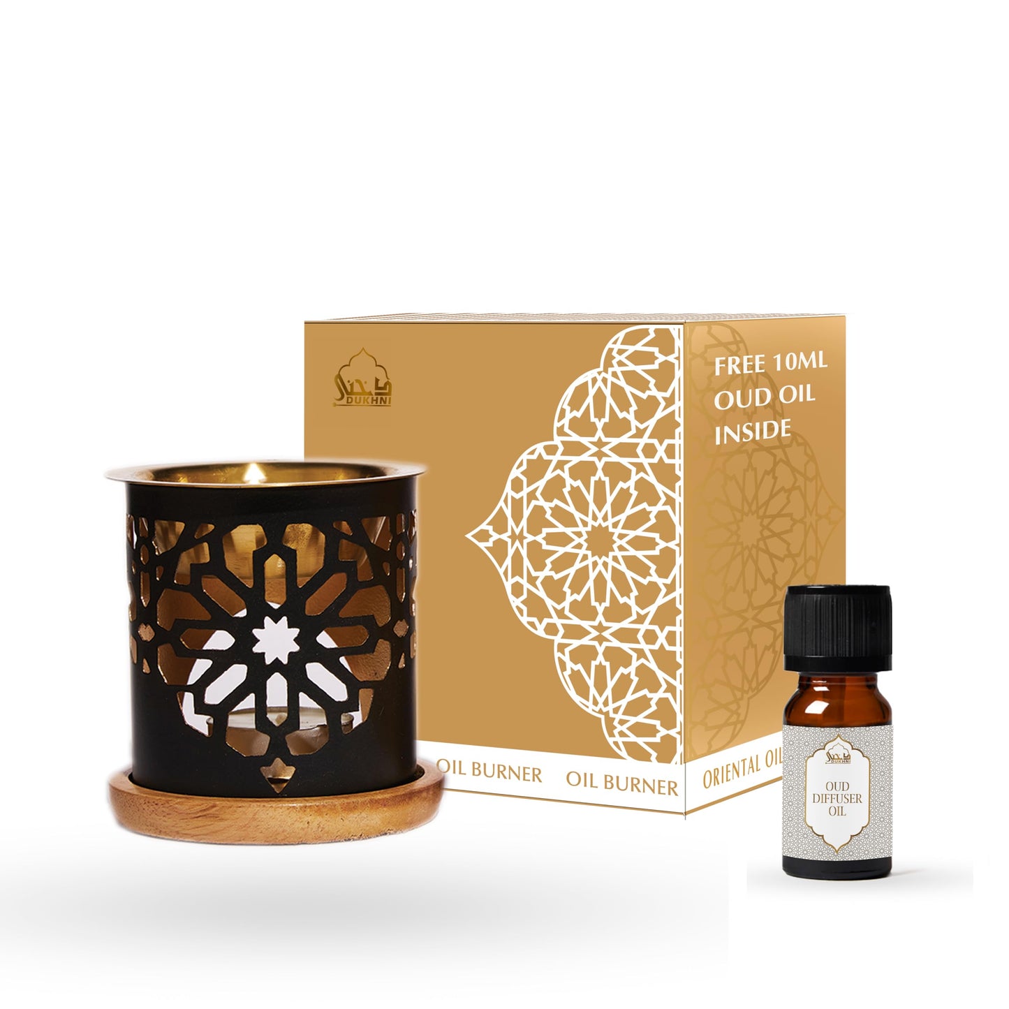 Dukhni Essential Oil Burner – Brass Candle Diffuser for Home Aromatherapy & Fragrance