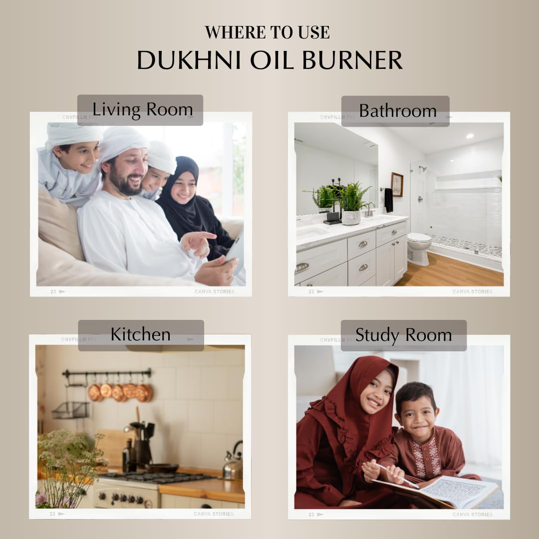 Dukhni Essential Oil Burner – Brass Candle Diffuser for Home Aromatherapy & Fragrance