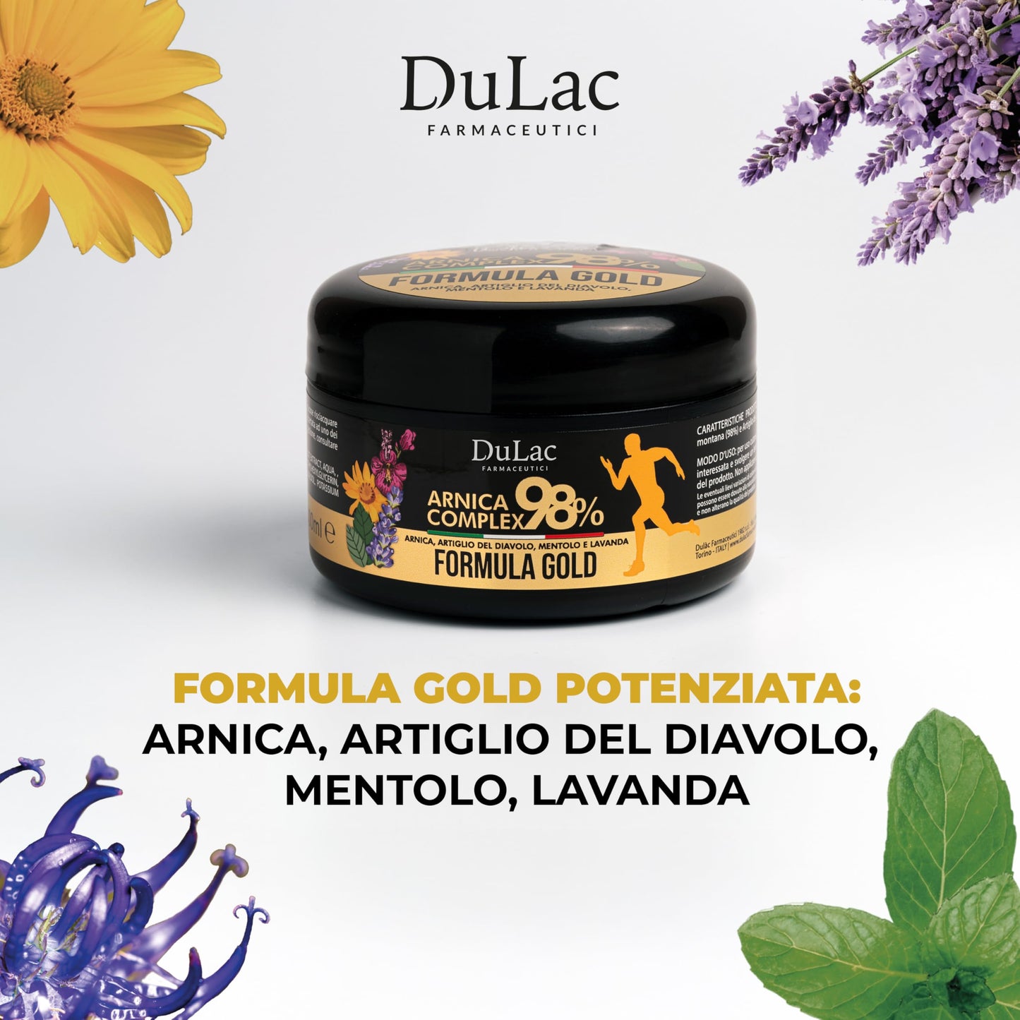 Dulàc Arnica Gel 98% Gold Formula for Muscle & Joint Massage | 300 ml