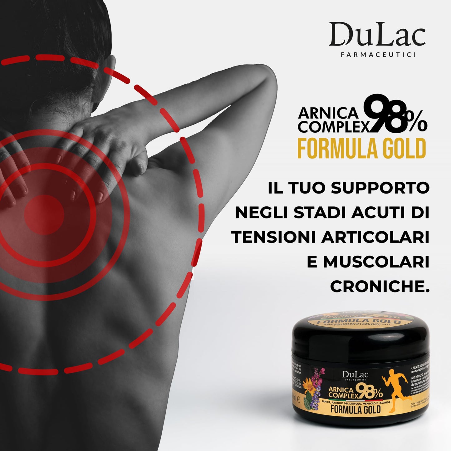 Dulàc Arnica Gel 98% Gold Formula for Muscle & Joint Massage | 300 ml