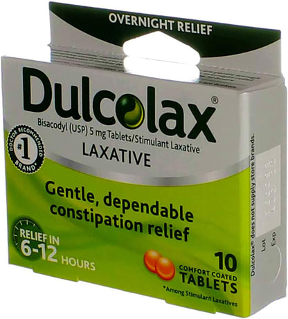 Dulcolax Laxative Tablets – 10 ct, Pack of 2 | Targeted Relief & Quick Comfort