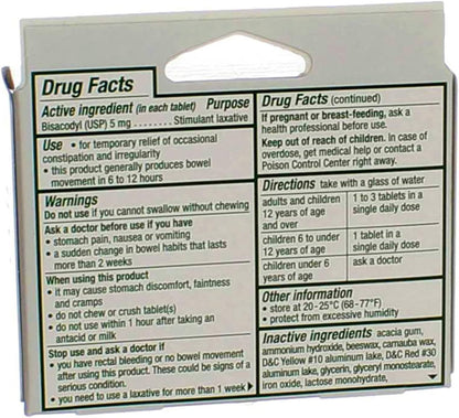 Dulcolax Laxative Tablets – 10 ct, Pack of 2 | Targeted Relief & Quick Comfort