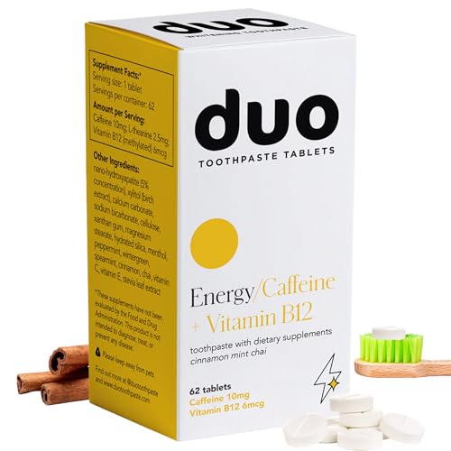 Duo Energy Toothpaste Tablets – Cinnamon Mint Chai | Caffeine + B12 + nHa