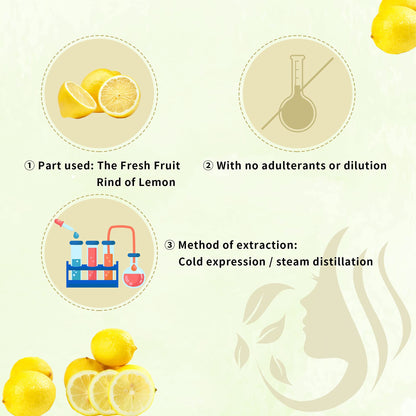Duo-Nattern Lemon Essential Oil 10ML – 100% Pure & Natural Organic Lemon for Aromatherapy