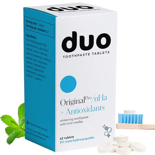 Duo Toothpaste Tablets with Nano-Hydroxyapatite (nHa) – Natural Whitening, Remineralize & Sensitivity Relief