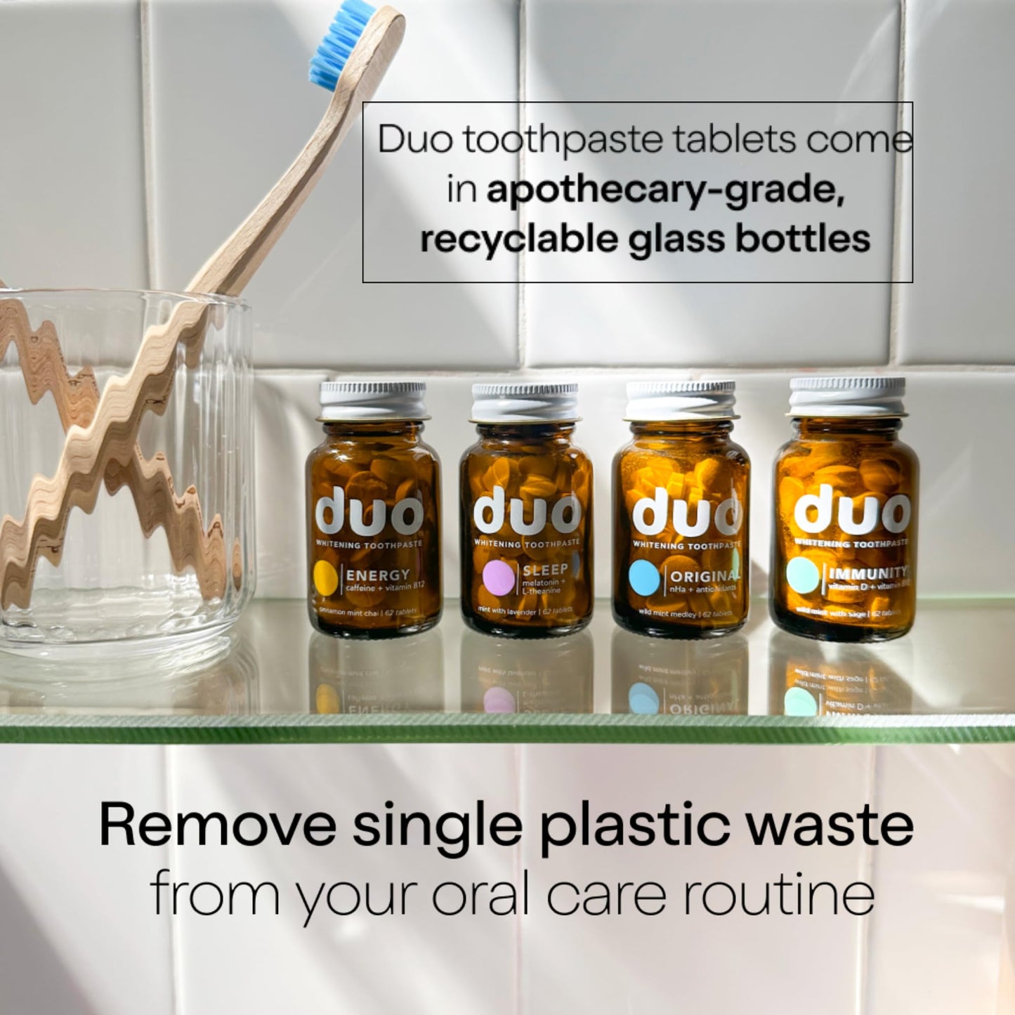 Duo Toothpaste Tablets with Nano-Hydroxyapatite (nHa) – Natural Whitening, Remineralize & Sensitivity Relief