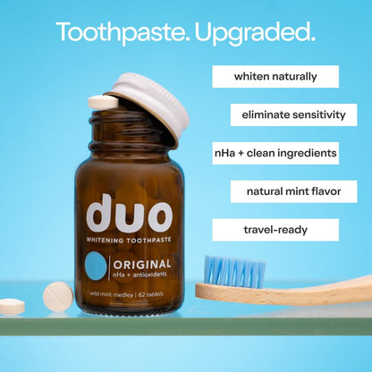 Duo Toothpaste Tablets with Nano-Hydroxyapatite (nHa) – Natural Whitening, Remineralize & Sensitivity Relief