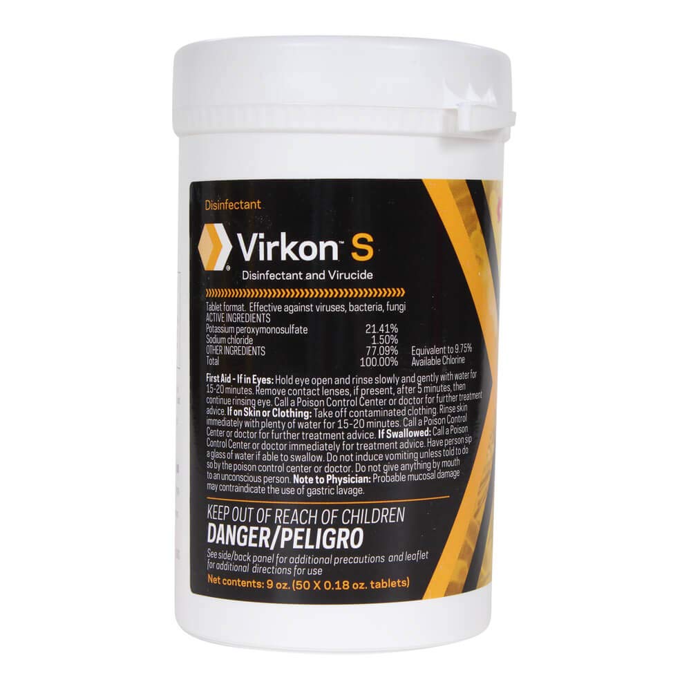 DuPont Virkon S – 9 oz, 50 Tablets | Broad-Spectrum Veterinary Disinfectant