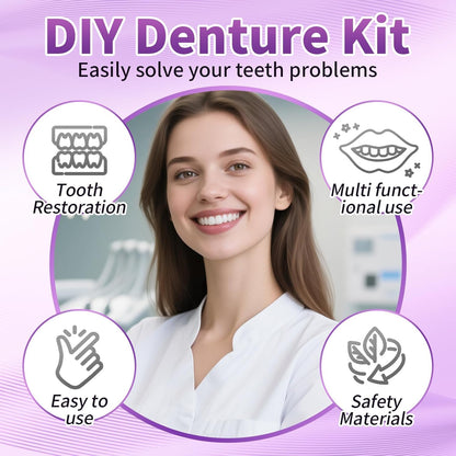 At-Home DIY Denture Kit: Full Upper & Lower Dentures for Smile Transformation – ZZ6