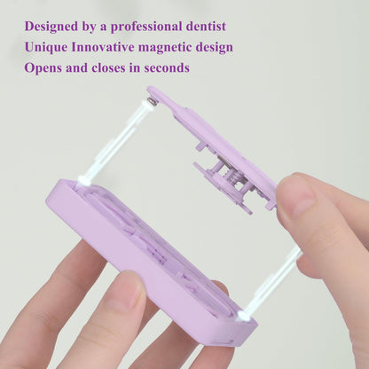 Twin Line Dental Floss Picks Dispenser – 2 Boxes, Lime Flavor, Portable Case