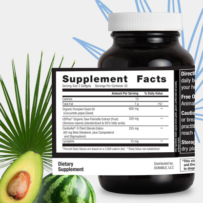 Durable Prostate – Organic USPlus Saw Palmetto + Beta-Sitosterol | Doctor-Formulated, Made in USA (180 Softgels) Elovita | Premium Vitamins, Advanced Supplements & Melatonin in the UK