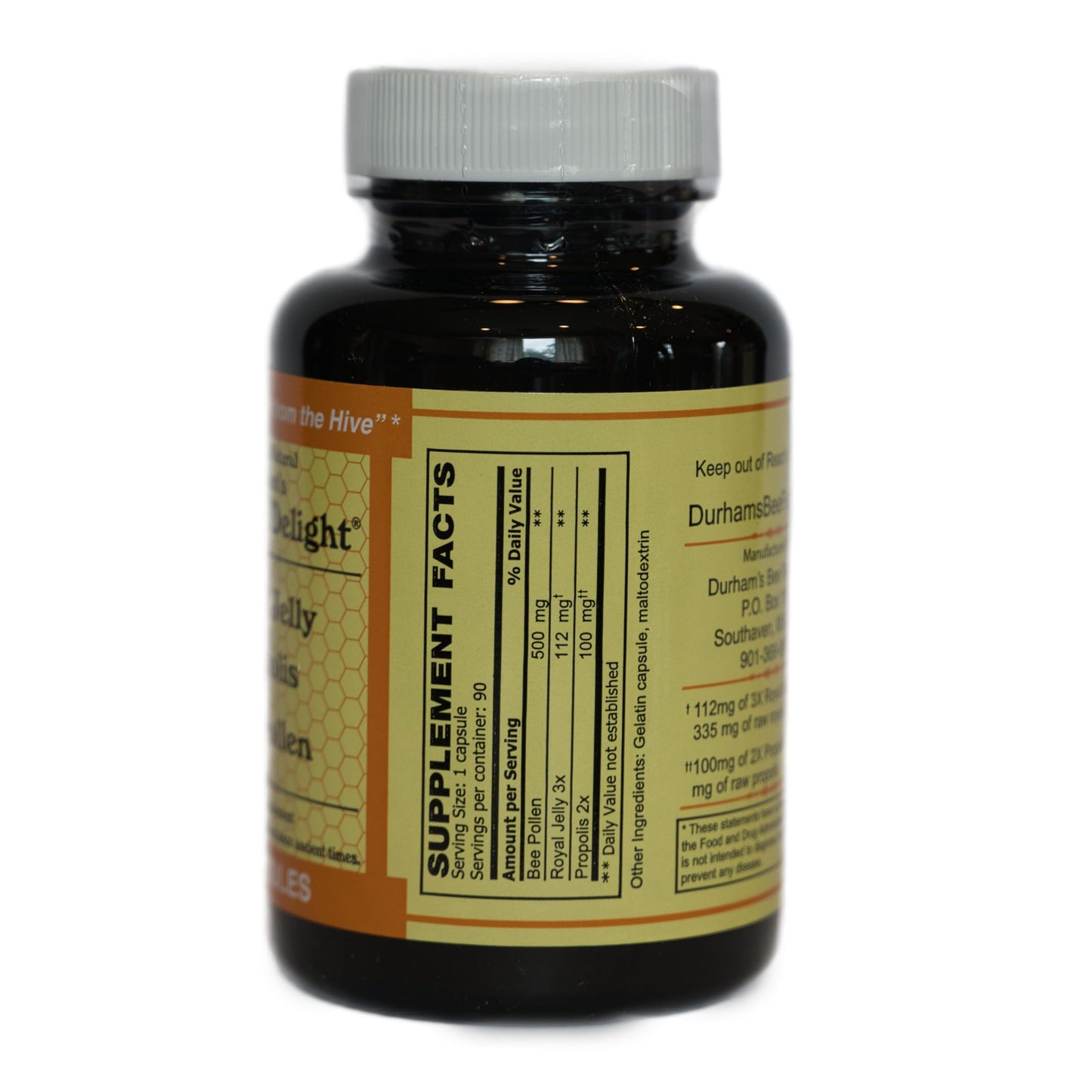 Durham's Bee Farm, Inc. Queen's Delight | Royal Jelly, Propolis & Bee Pollen Supplement