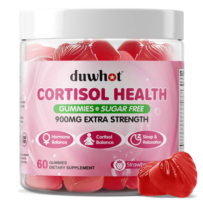 duwhot Cortisol Gummies – 15-in-1 Lower Cortisol Support for Women, 60 Gummies