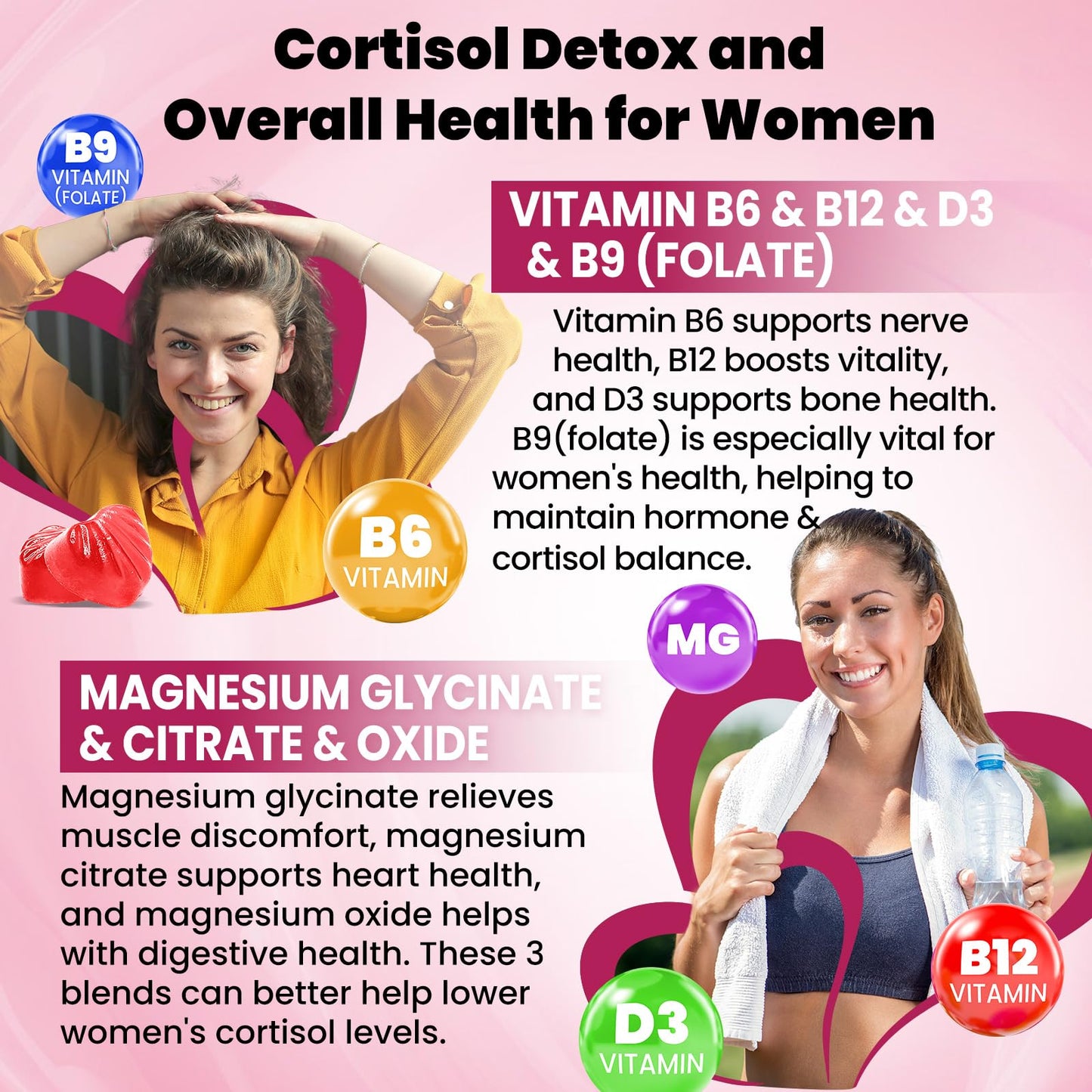 duwhot Cortisol Gummies – 15-in-1 Lower Cortisol Support for Women, 60 Gummies