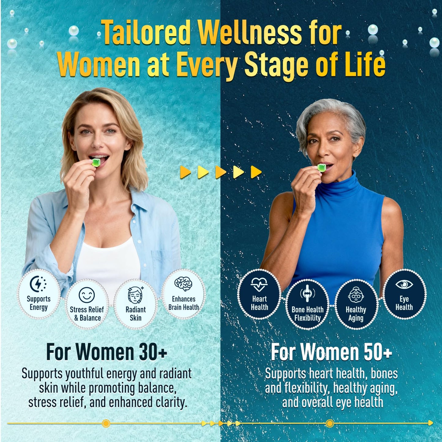 duwhot Vegan Omega-3 Gummies for Women | 1000mg Algal Oil DHA/EPA | CoQ10 & Astaxanthin | 60 Count