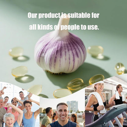 DXHBALK Elare Aged Garlic Extract - Odorless 7500mg Garlic Capsules, 300 Softgels, Non-GMO, Gluten-Free | Immune Support