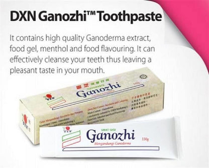 DXN Ganozhi Toothpaste + Nona Manis Coaster Pack (5 Boxes) – 150g Each