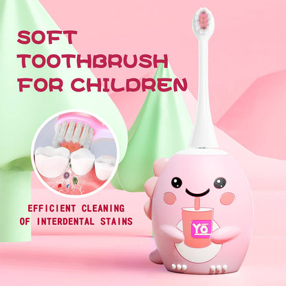 DYCROL Kids U Shaped Electric Toothbrush - 5 Modes, IPX7, 6-12, Pink