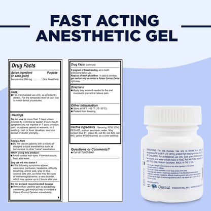 Dynamic Dental Candi Caine Topical Anesthetic Gel 1 oz - Cherry Flavor