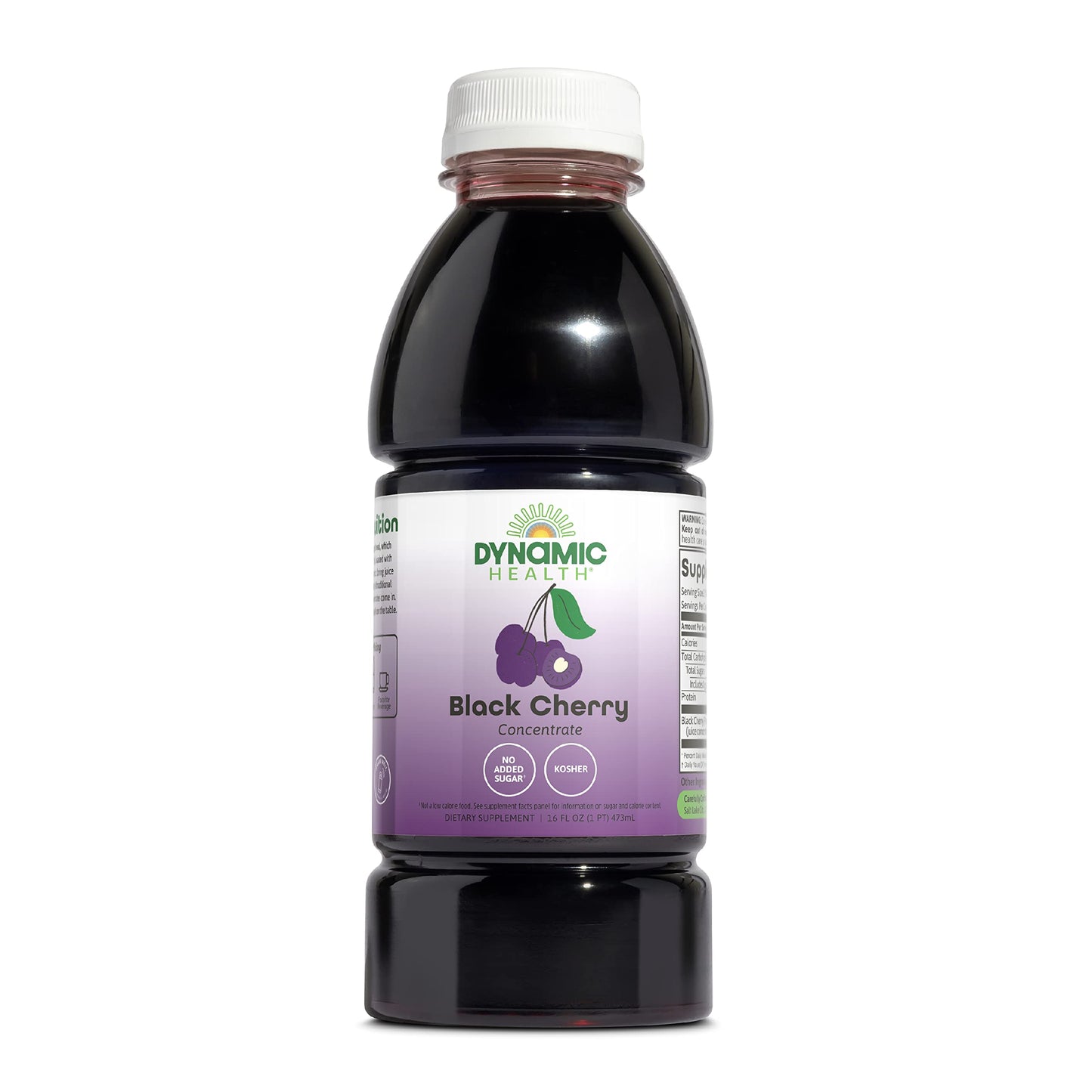 Dynamic Health Black Cherry Juice Concentrate - 100% Pure, No Additives (16 oz)