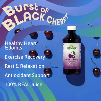 Dynamic Health Pure Black Cherry Juice Concentrate – 100% Unsweetened, 8oz