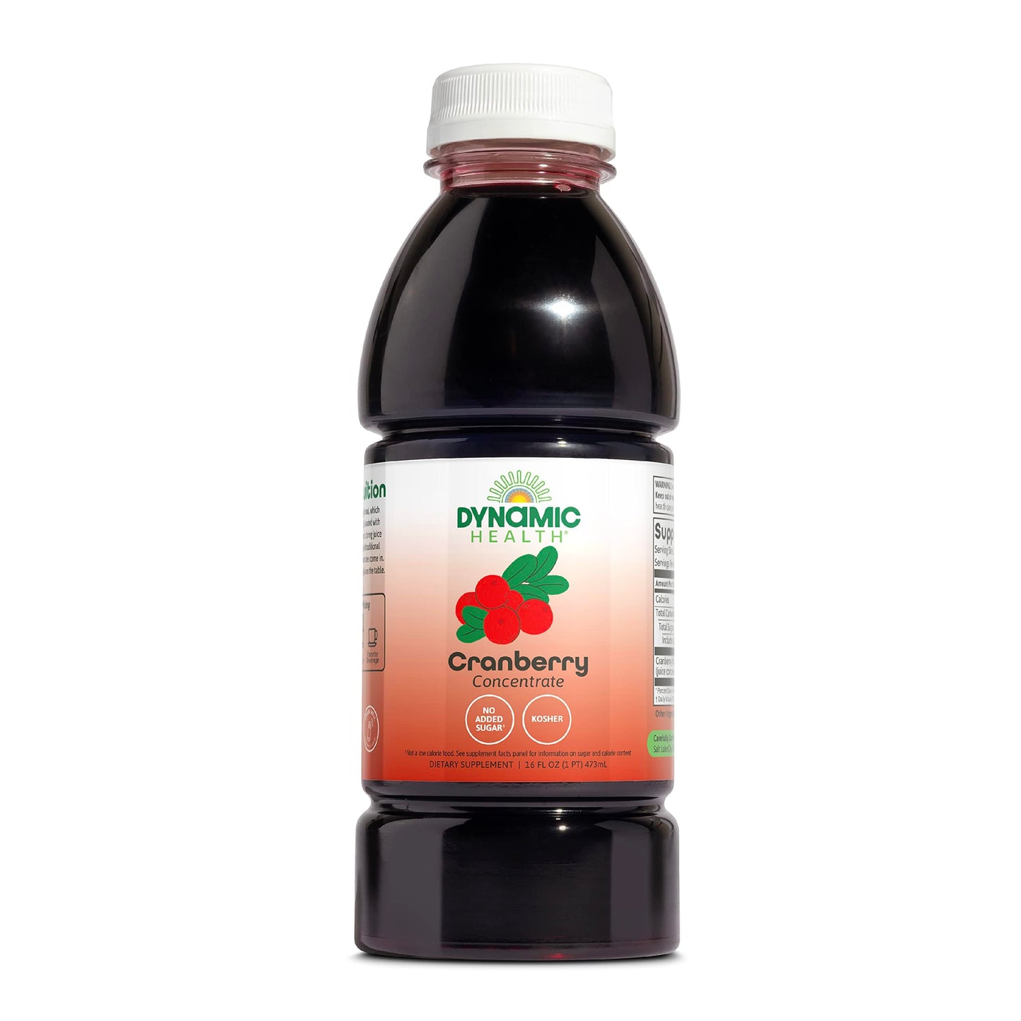 Dynamic Health Cranberry Unsweetened 100% Juice Concentrate – Natural Antioxidant, No Added Sugar, 16 Servings (16 oz)