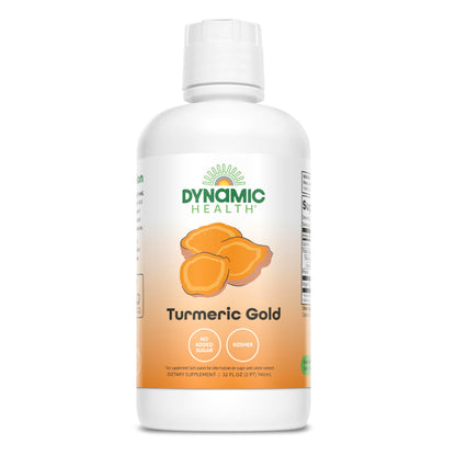 Dynamic Health Turmeric Gold – 100% Juice Turmeric Supplement, 32 Fl Oz