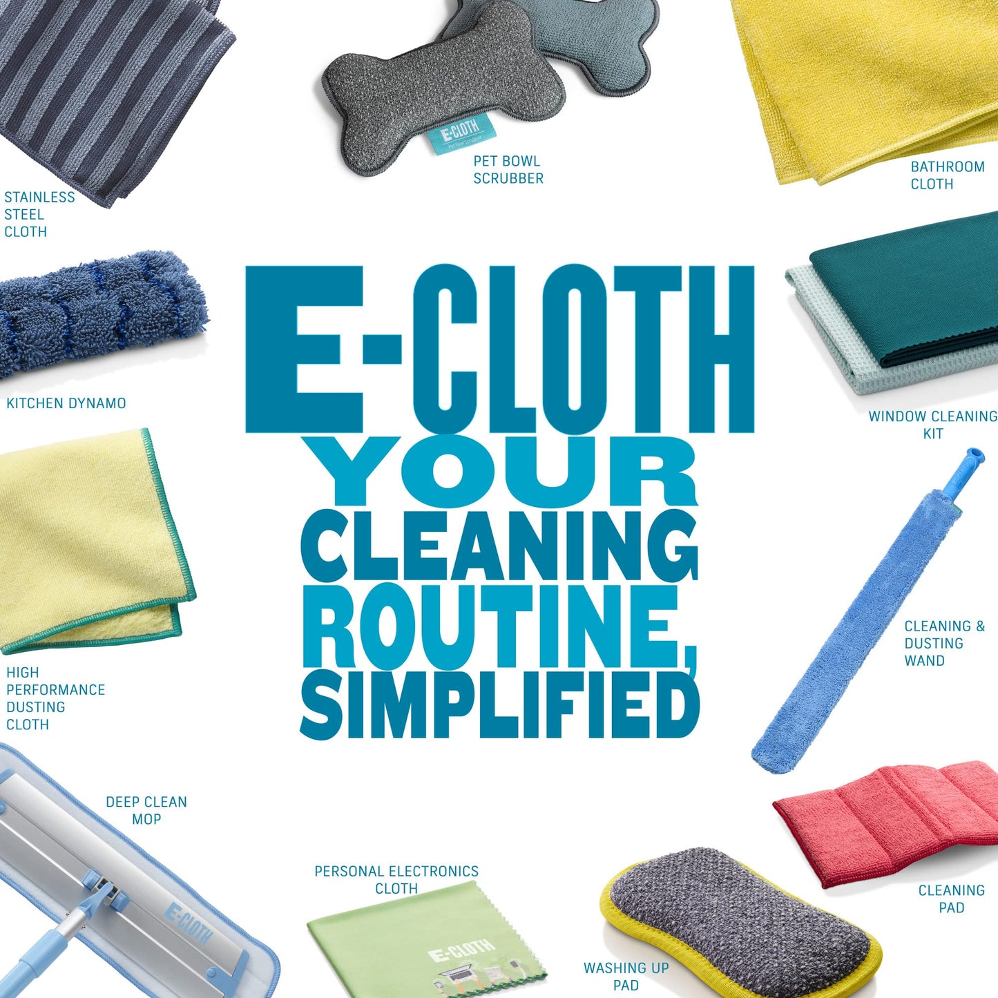 E-Cloth 3-Pack Glasses Cloth – Microfiber Eyewear Cleaning (Washable)