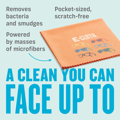 E-Cloth 3-Pack Glasses Cloth – Microfiber Eyewear Cleaning (Washable)