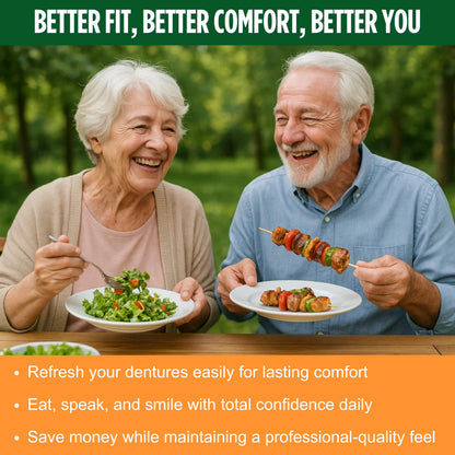 E&E Upper & Lower Denture Soft Reline Kit - At-Home Comfort & Fit