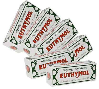 E Uthymol Original Toothpaste 75ml – Pack of 6 | Thymol & Eucalyptus