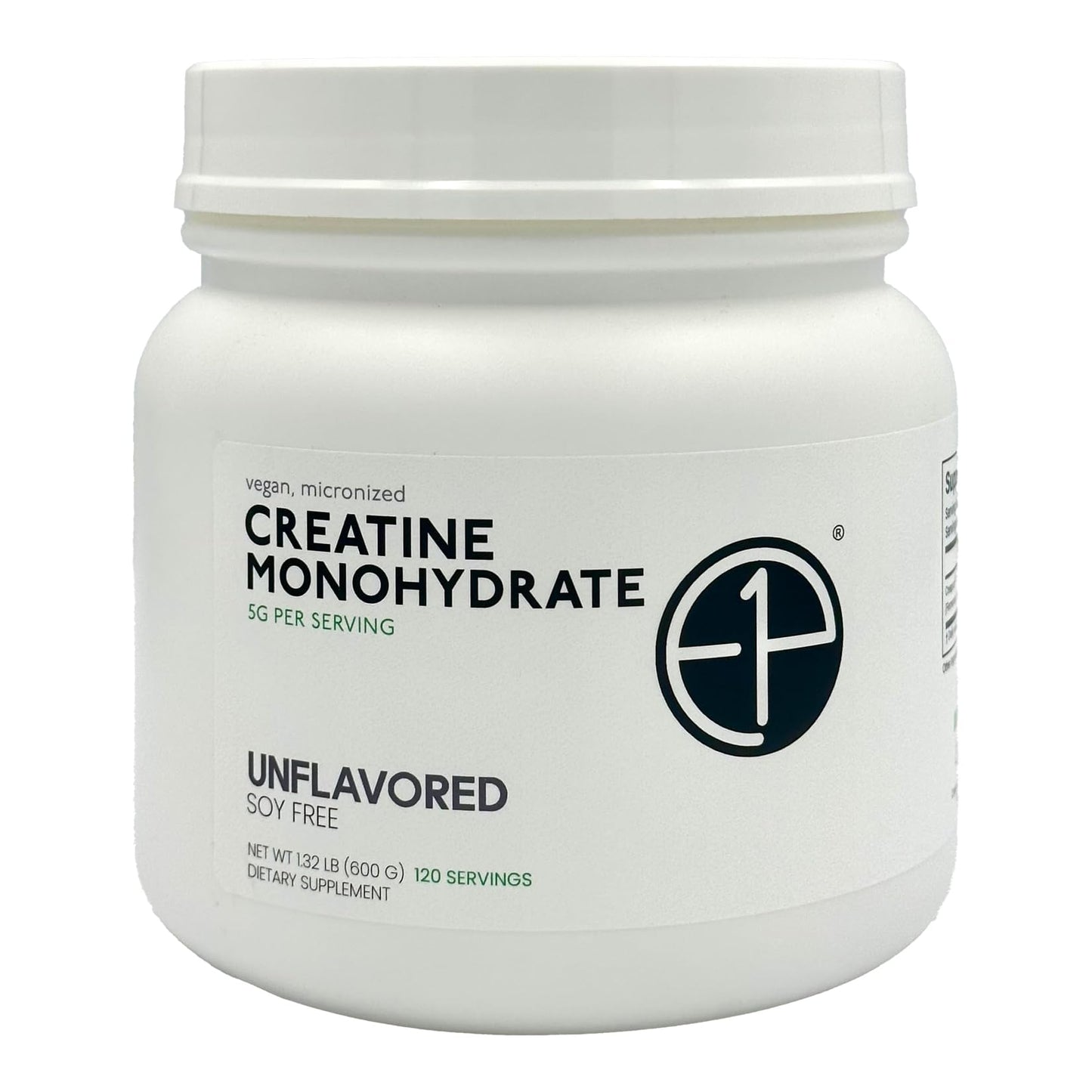 E1P Creapure Creatine Monohydrate 600g | Unflavored, Non-GMO, Vegan