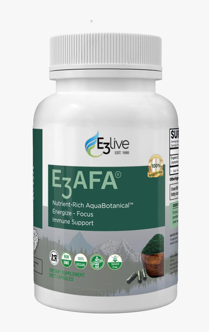 E3LIVE E3AFA 90ct (500mg)… – Organic AFA Blue-Green Algae | Energy, Mood & Immune Support