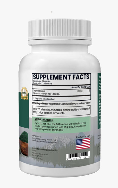 E3LIVE E3AFA 90ct (500mg)… – Organic AFA Blue-Green Algae | Energy, Mood & Immune Support