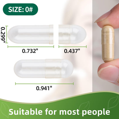 EaccoViigr Size 0 Empty Capsules - 100 Count Clear Empty Pill Capsules with Capsule Filling Kit, Fillable Vegan Vegetarian Capsule Empty for Vitamins, Easy for DIY Supplements