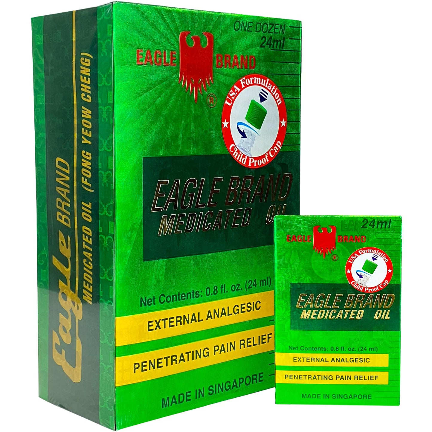 Eagle Brand Natural Medicated Oil – 12 x 0.8 oz Bottles