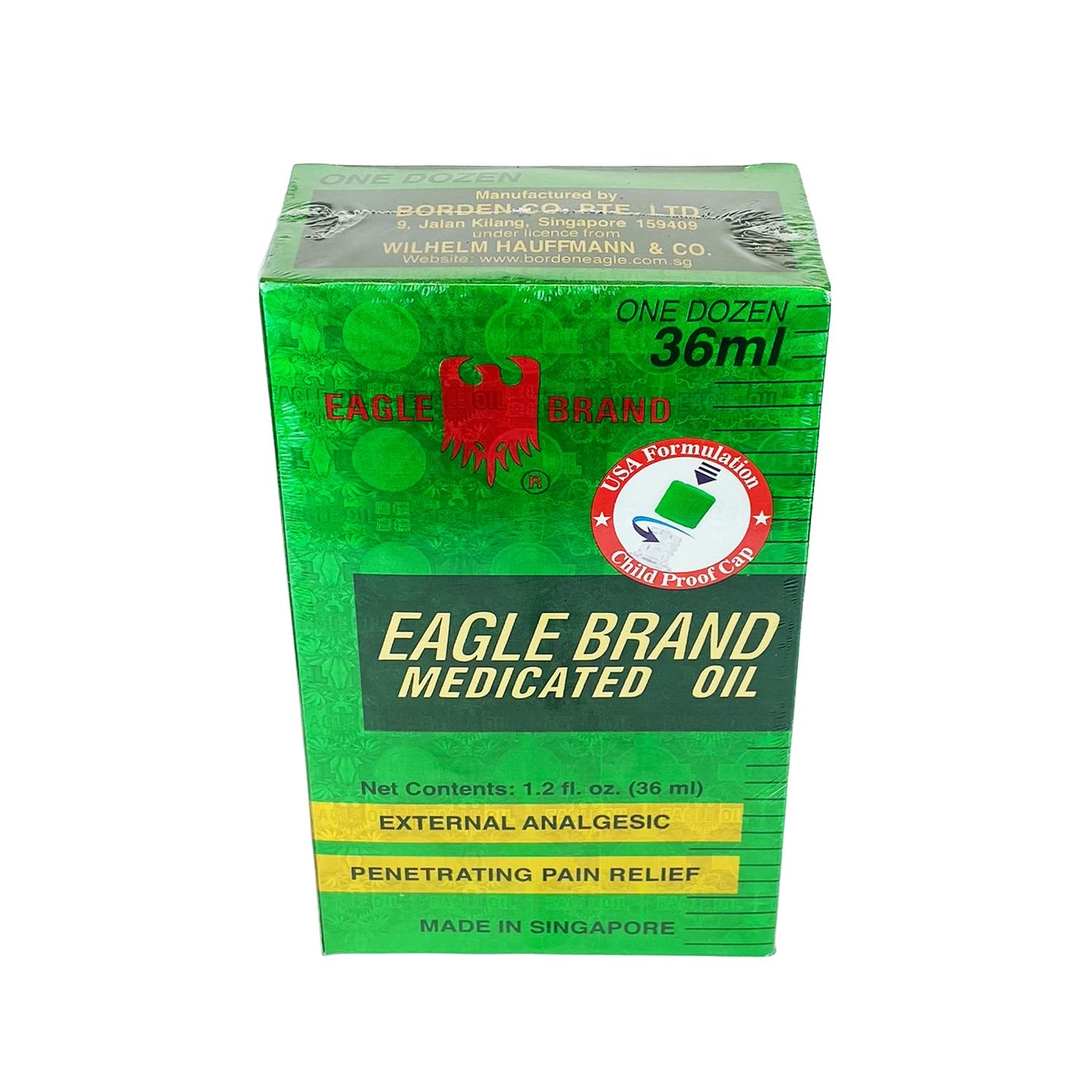 Eagle Brand Medicated Oil for Muscle Aches and Pains – 12 x 1.2 oz