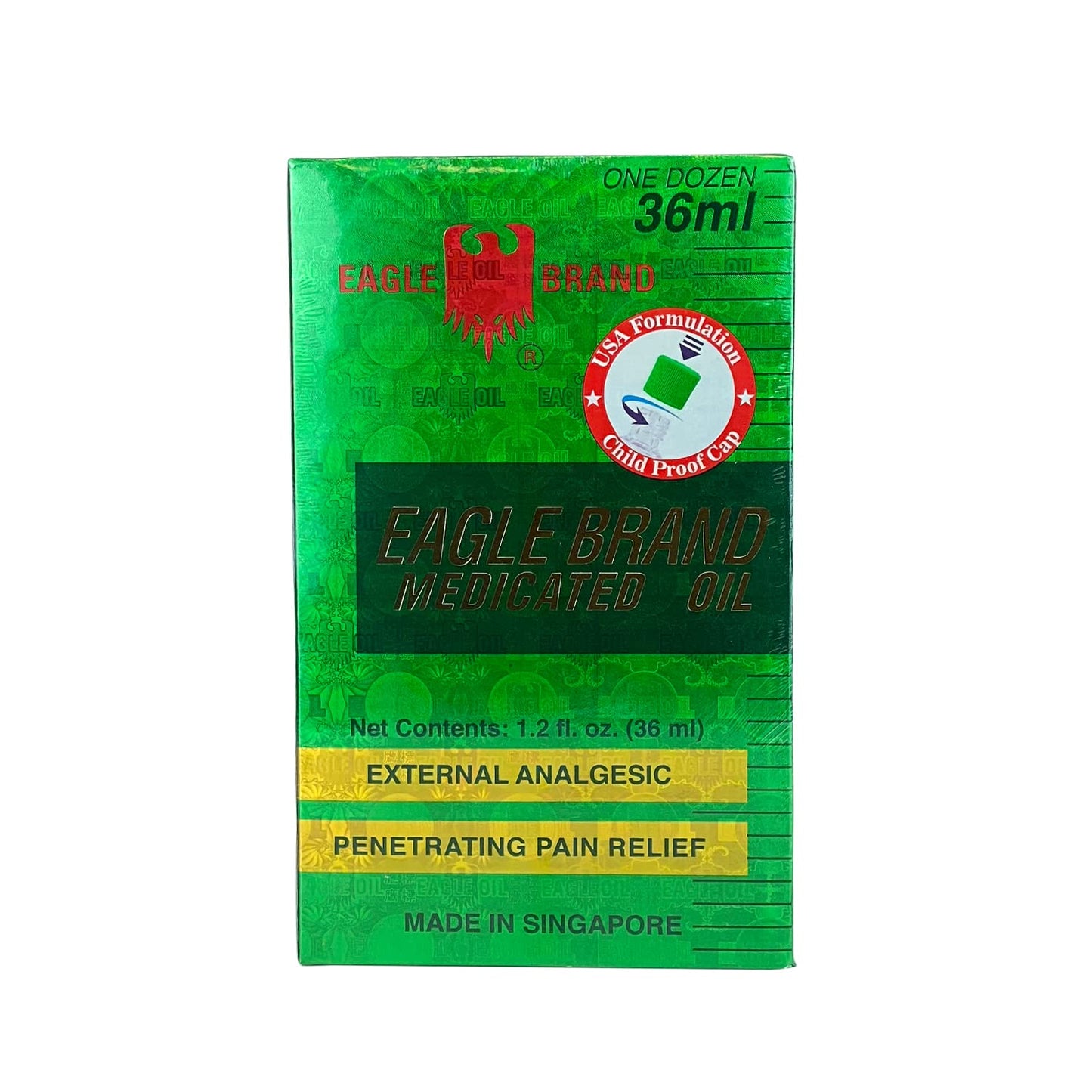 Eagle Brand Medicated Oil for Muscle Aches and Pains – 12 x 1.2 oz