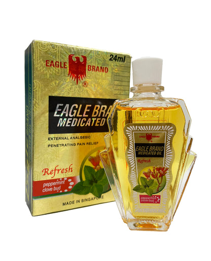 Eagle Brand Medicated Oil (Refresh) – Peppermint & Clove Bud, 24ml