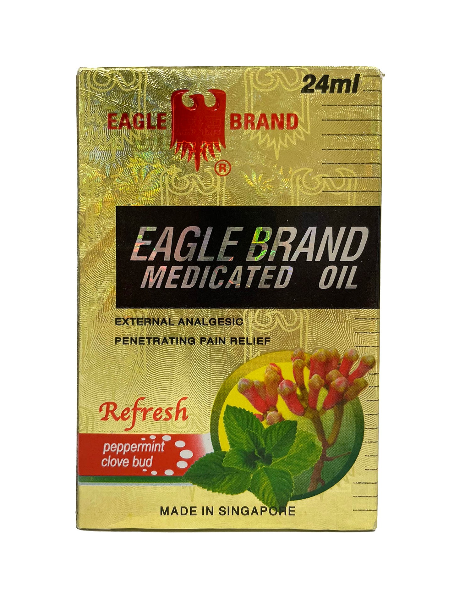 Eagle Brand Medicated Oil (Refresh) – Peppermint & Clove Bud, 24ml