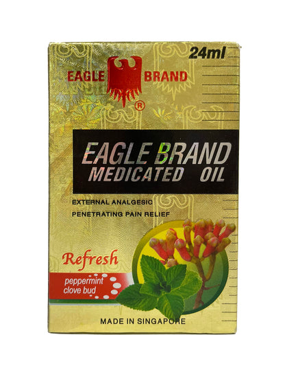 Eagle Brand Medicated Oil (Refresh) – Peppermint & Clove Bud, 24ml